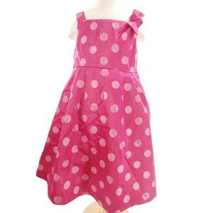 NWT Gap sparkly pink polka dot dress w/ crinoline & bloomers size 2T